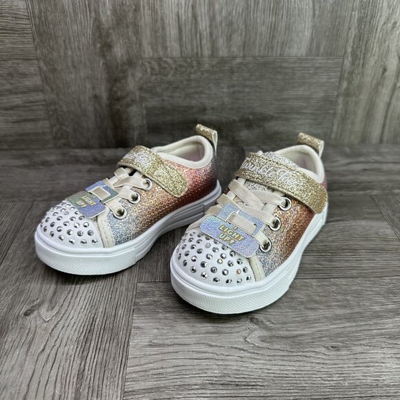 Skechers Twinkle Toes Toddler size 8 Sequin Flash Light up Shoes - Picture 3 of 9